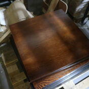 700mm Square Ash Veneer Table Top Walnut -  Clearance