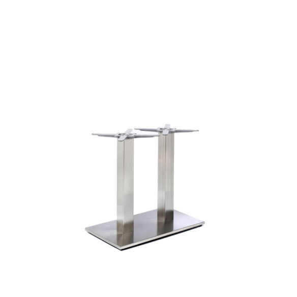 Profile Stainless Twin Coffee table base Profile Stainless Twin Pedestal Coffee Table Base