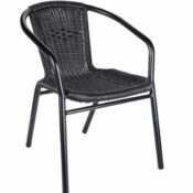 Black Wicker Arm Chair